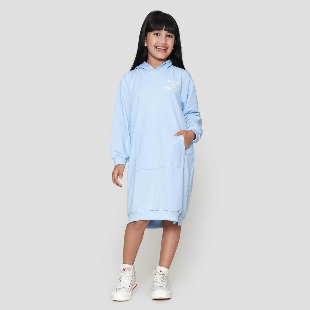 Nevada Hoodie Bordir Midi Dress Anak Perempuan 122800121