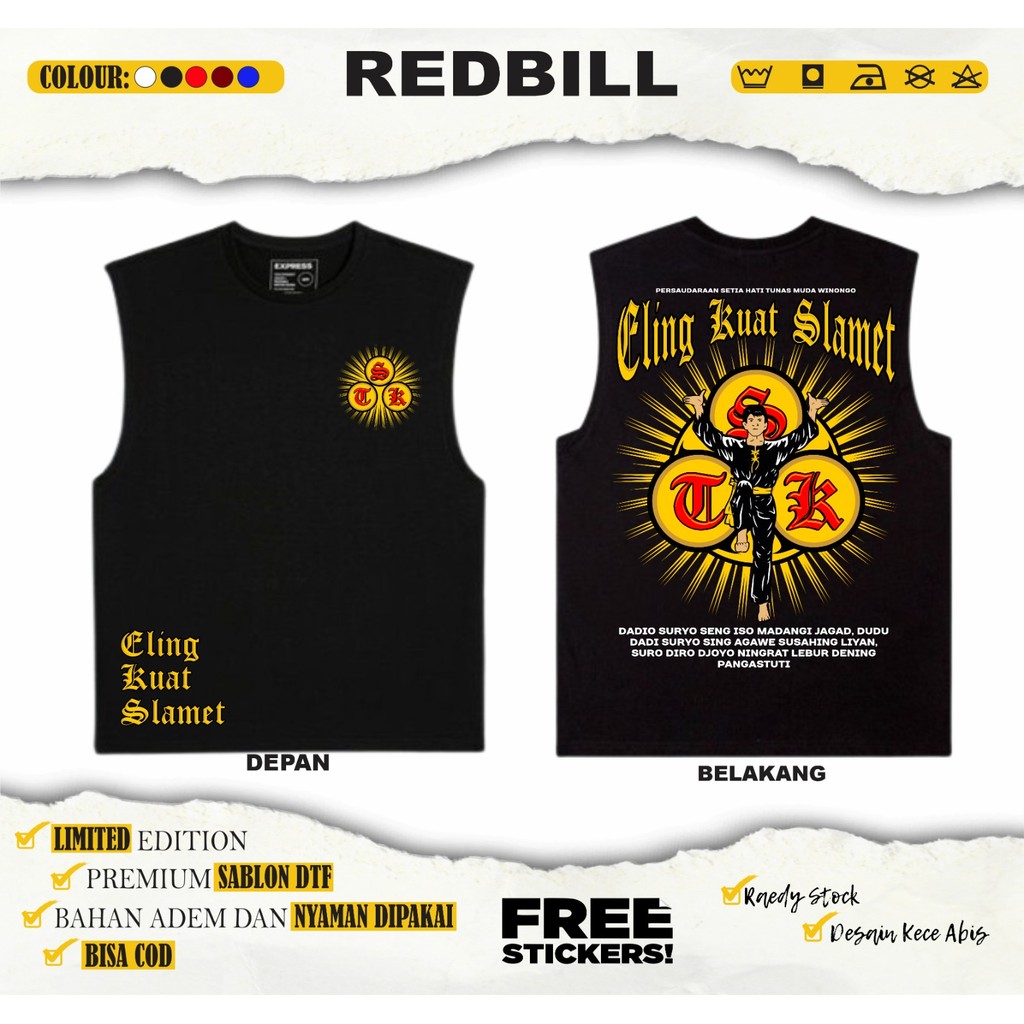 KAOS SINGLET PSHW STK ELING KUAT SLAMET SINGLET PSHW TERBARU - SINGLET PSHW LAMBANG - SINGLET PSHW S