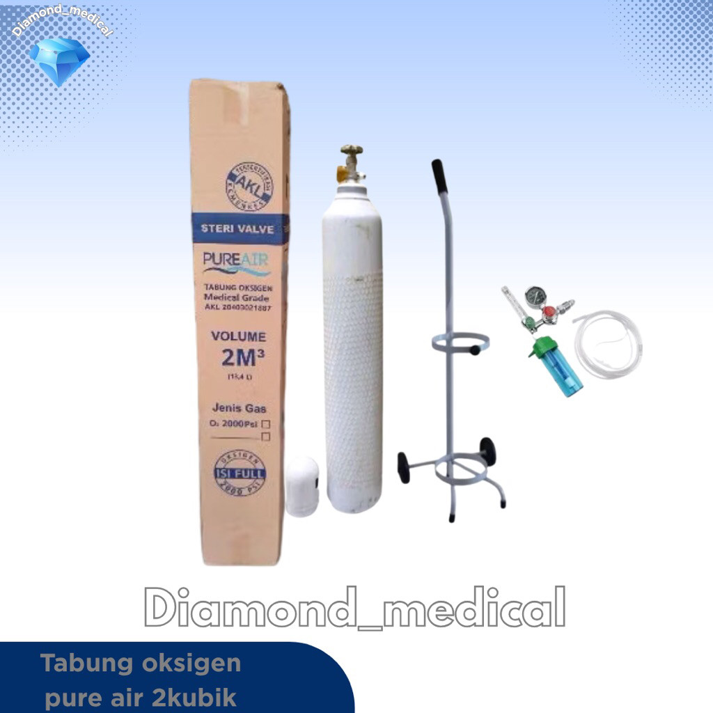 Tabung Oksigen / Tabung Oxygen Tabung O2 - 2 M3 komplit 2 kubik