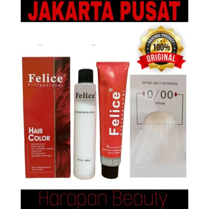 BEJO199 cat rambut felice 0.00 white , hair color pewarna rambut BEJO199