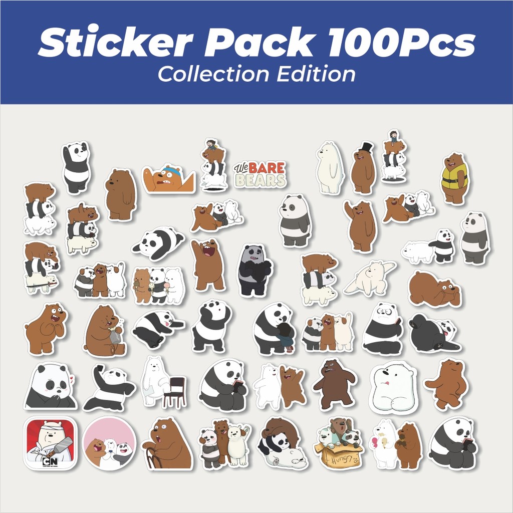 

Hot Stiker Kartun Series We Bare Bears Lucu Anti Air Stikers Berperekat Waterproof Sticker Decal Buat Motor Helm Buku Journal Koper Casing HP Laptop Botol Minum