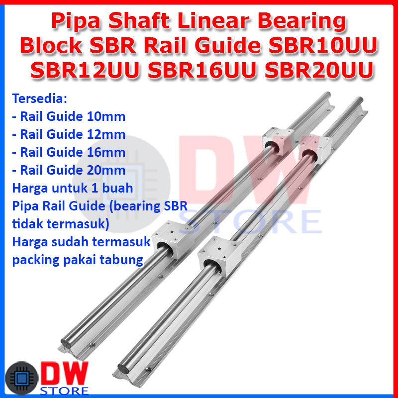 TEAMOR Pipa Shaft Rail Guide SBR Linear Bearing Block SBR SBR10UU SBR12UU SBR16UU SBR20UU