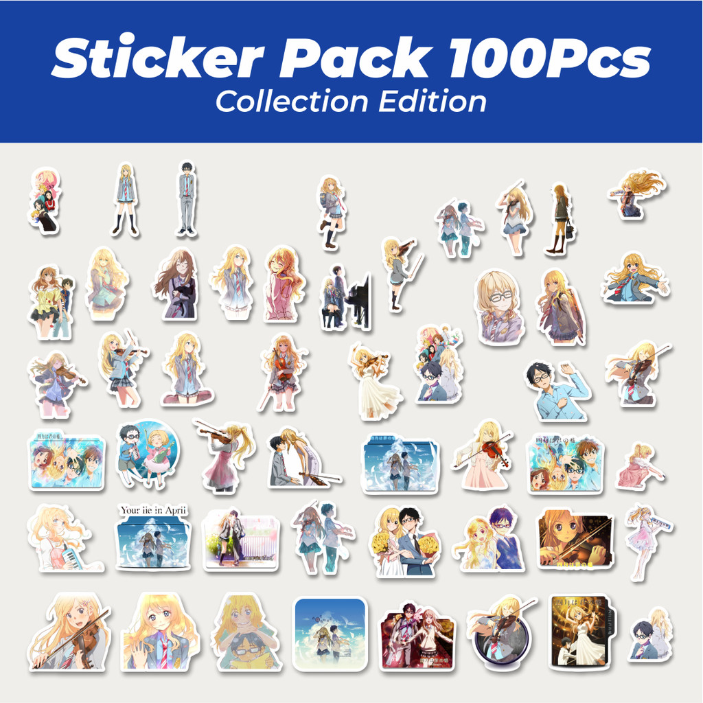 

Hot Stiker Anime Series Your Lie In April Mix Lucu Anti Air Stikers Berperekat Waterproof Sticker Decal Buat Motor Helm Buku Journal Koper Casing HP Laptop Botol Minum