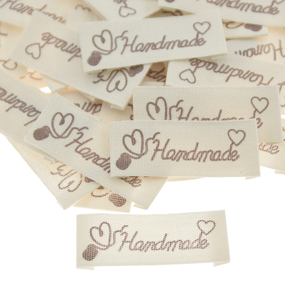 

50PC White Love Cloth Mark For Labels Accessories DIY Sewing Crafts Tags Bags Decor Accessories