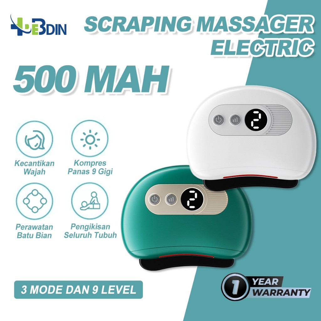 BD️COD️ Mesin Kecantikan Wajah Elektrik Gua Sha Peremajaan Wajah dan Tubuh Gua Sha 9 Tingkat Asli Gu