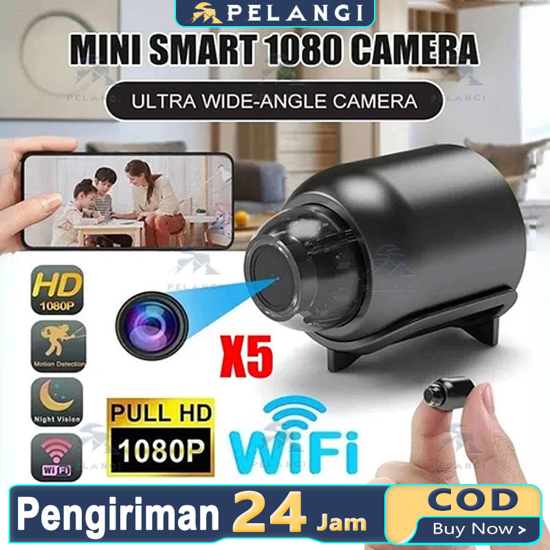 X5 Kamera CCTV Mini Tersembunyi Tanpa Kabel 1080p CCTV Wifi Jarak Jauh Lewat Hp Camera Cctv Kamera K