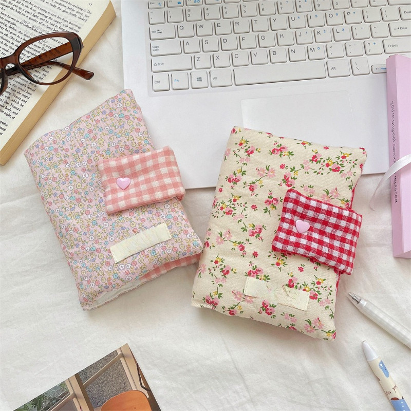 

Cute Bow Handmade Fabric Book Clothes Hand Account Book Cover Binder Student Gift Hand Account Protective Cover