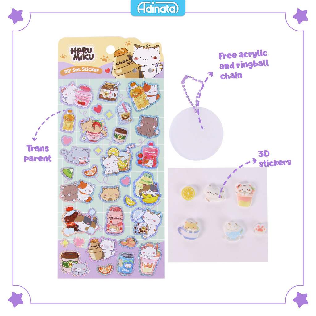 

Haru Miku DIY Set Stickers 2552-6161 / Stiker - Adinata