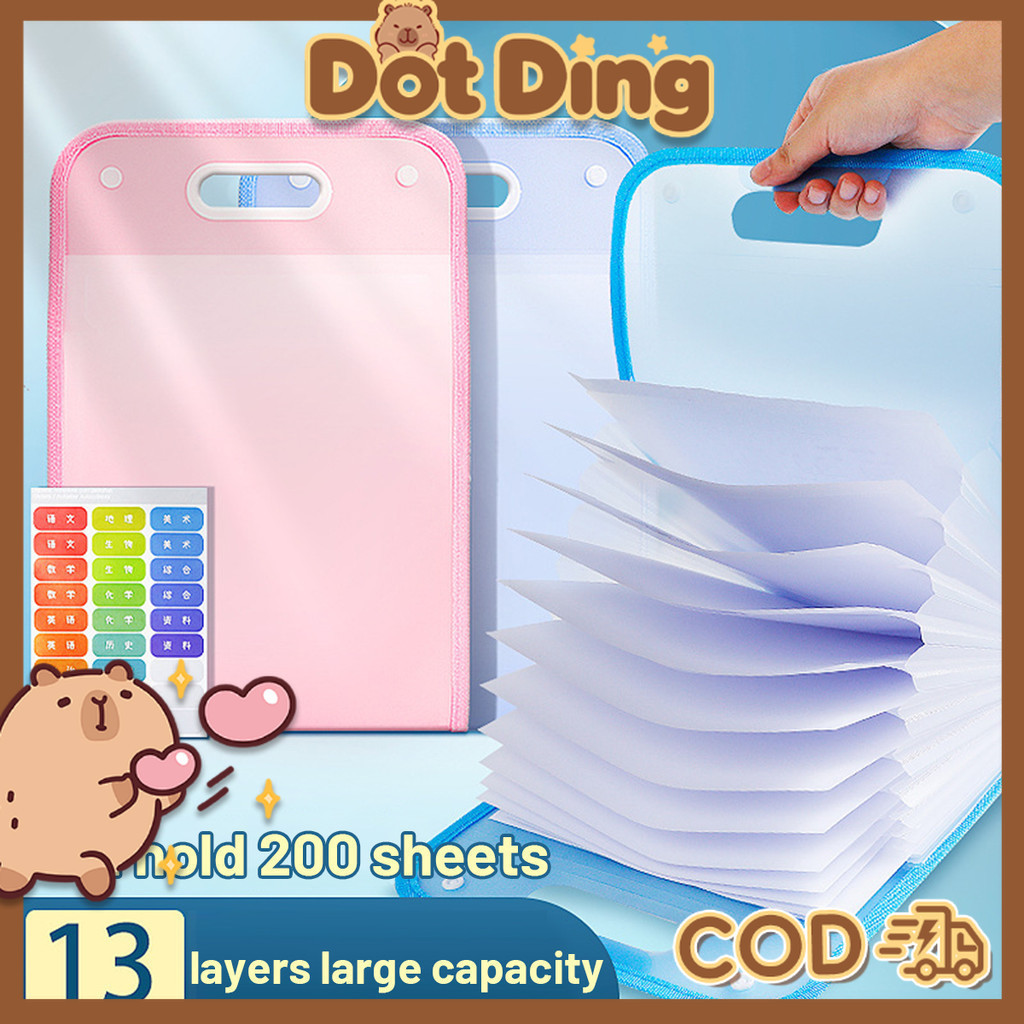 

[DOTDING]Tas Akordeon Portable Multi-Lapis Kapasitas Besar Tas Penyimpanan Kertas Ujian Perlengkapan Sekolah & Kantor untuk Siswa