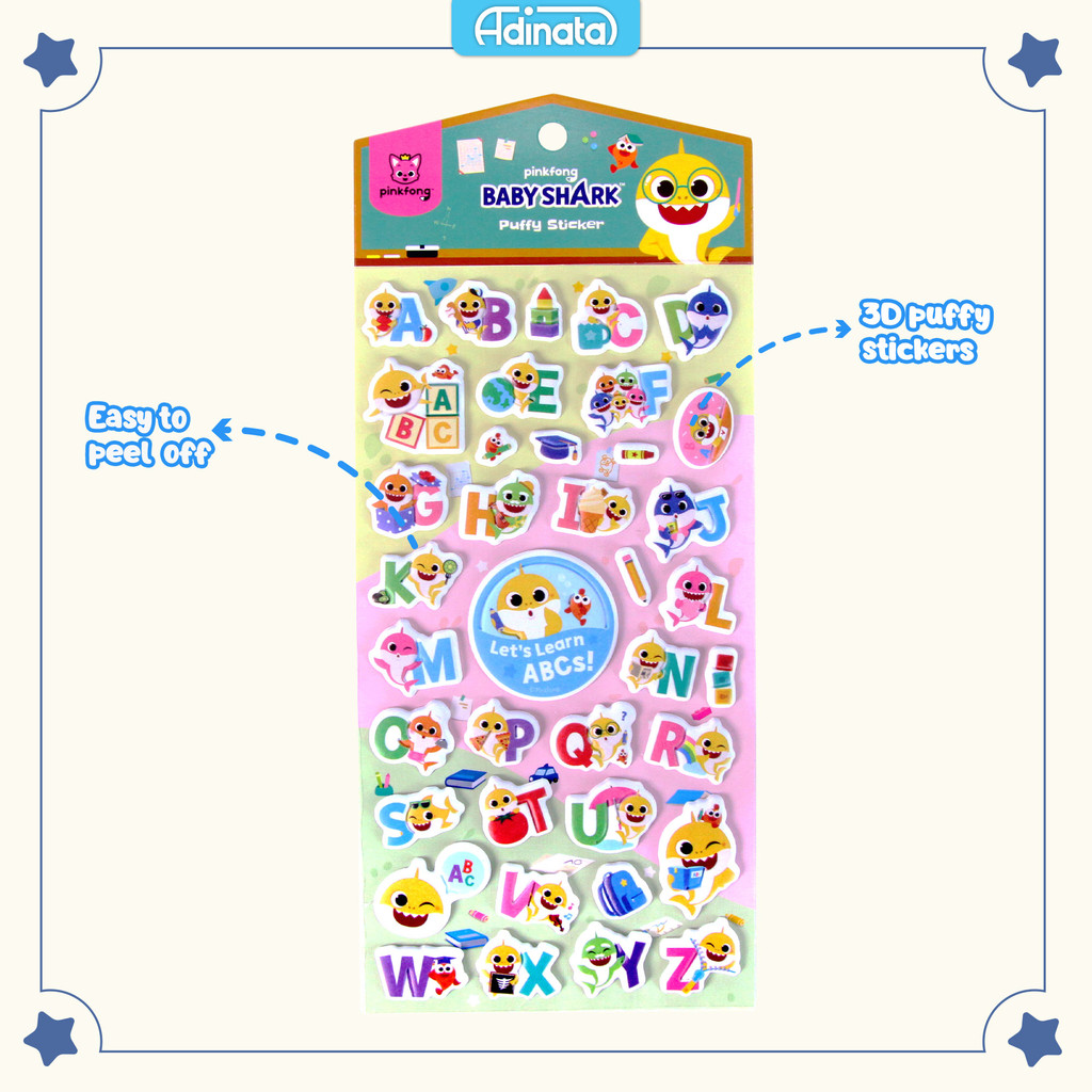 

Baby Shark Crystal Puffy Stickers 2430-6171 / Stiker - Adinata