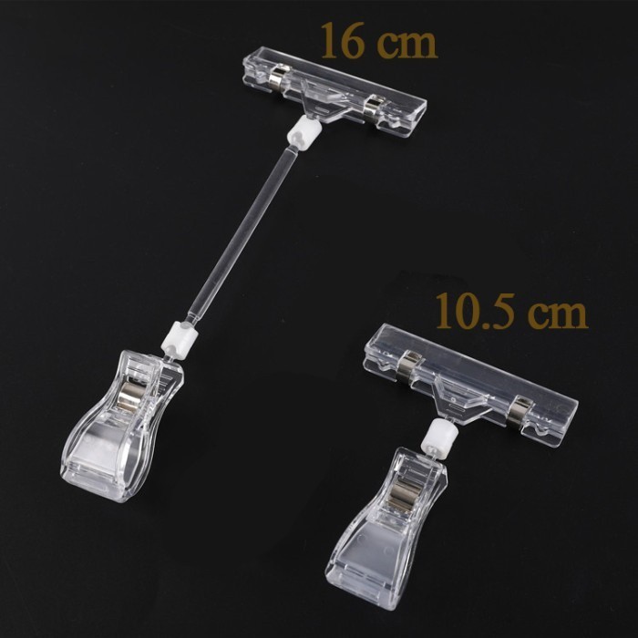 

(TS) jepitan Penjepit Label Papan Tag Transparan 11cm dan 16cm