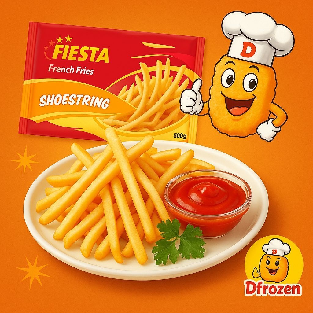 

Frozen Food Palembang | kentang goreng Fiesta 500gr Shoestring French Fries cemilan enak