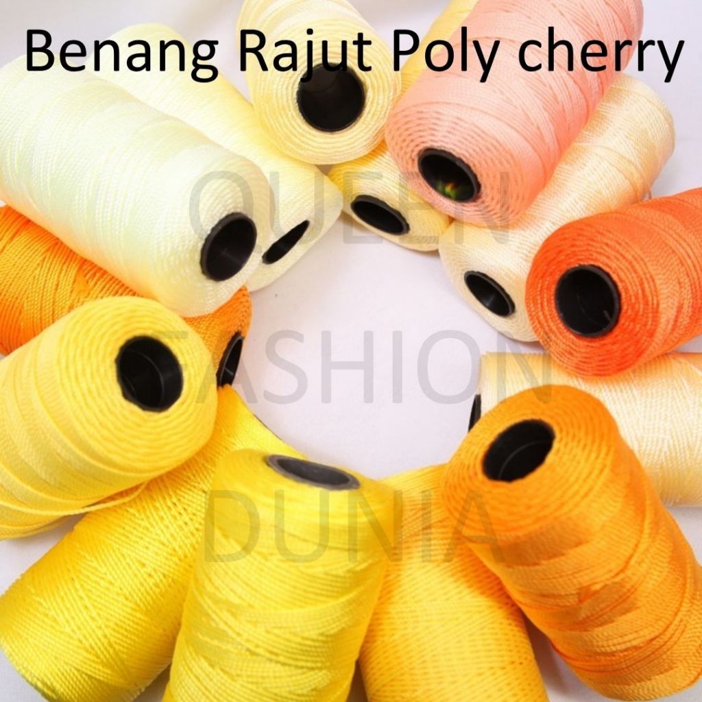 Benang Rajut Onitsuga Poly Cherry (Polyester Yarn) - polycherry crochet yarn | benang rajut poly