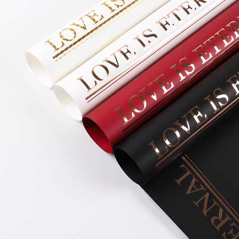 

kireipaper - Flower Wrapping Motif Love Esternal Kertas Cellophane Buket Bouquet Valentine 1lembar