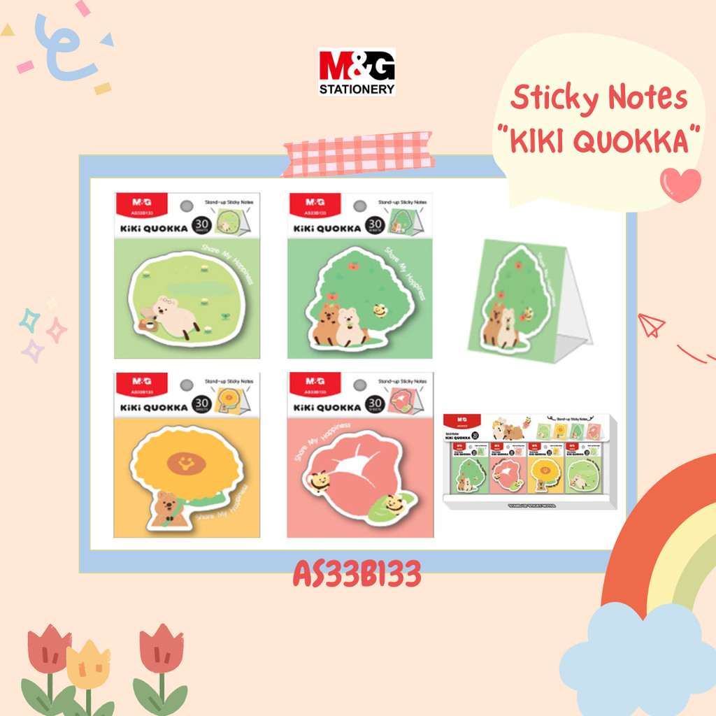 

M&G "KIKI QUOKKA" Stand-Up Sticky Notes 67x71 30 Lembar Y-496 (AS33B133)