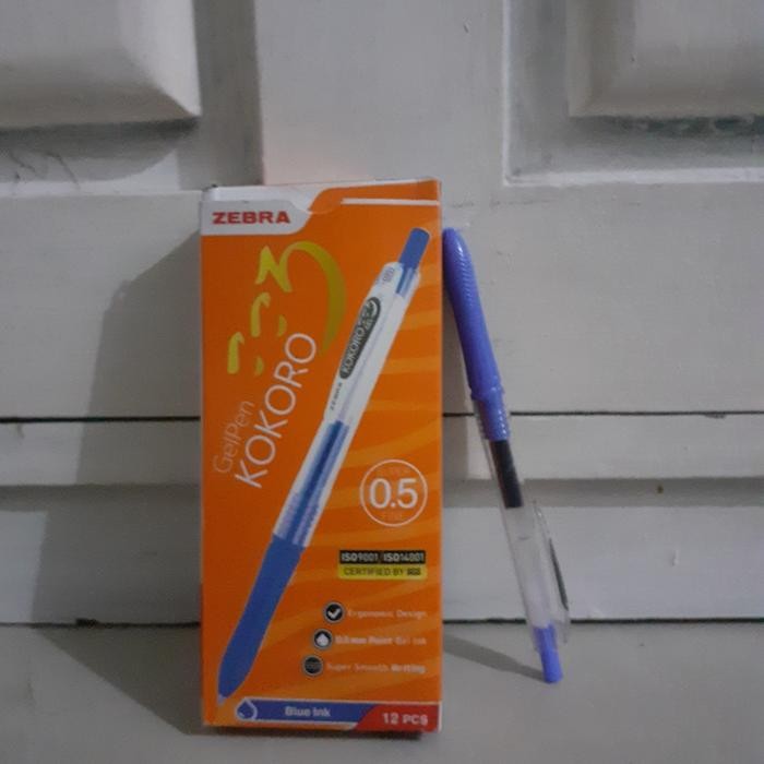 

PULPEN KOKORO GEL HITAM / GEL BIRU ZEBRA 1 DUS - GEL HITAM