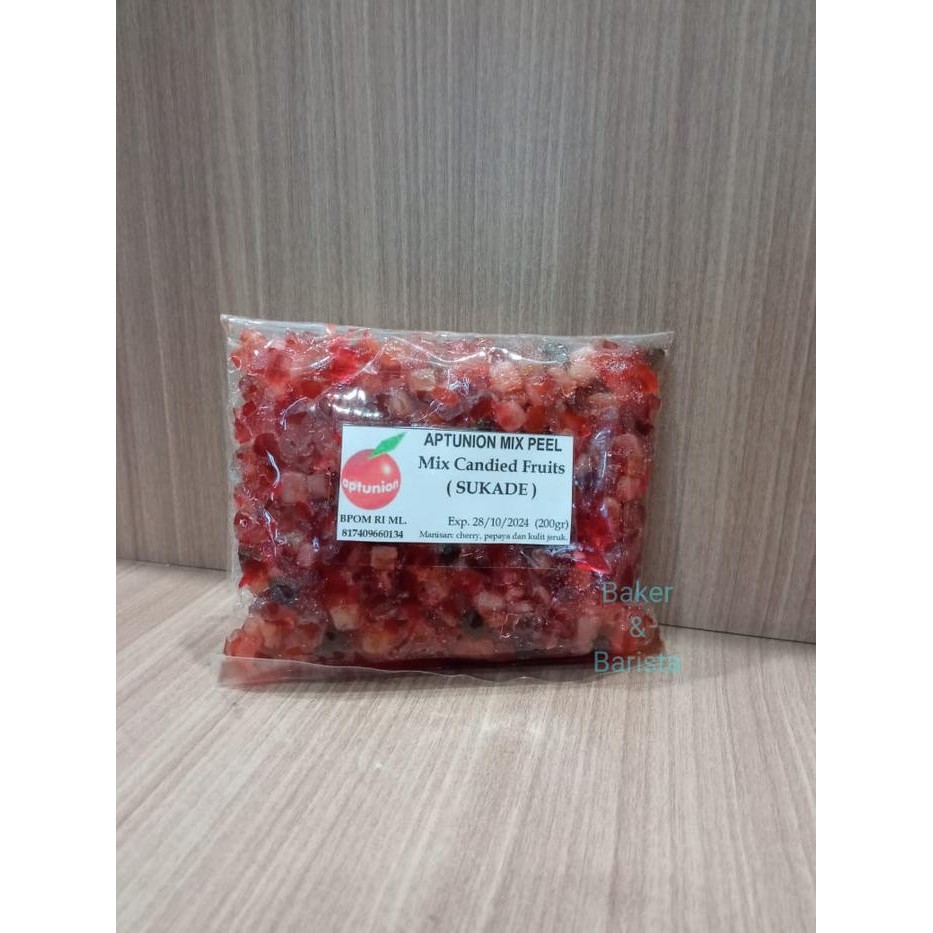 

Promo Aptunion Mixed Fruits Peel with Cheries 200gr / Sukade 200 gram