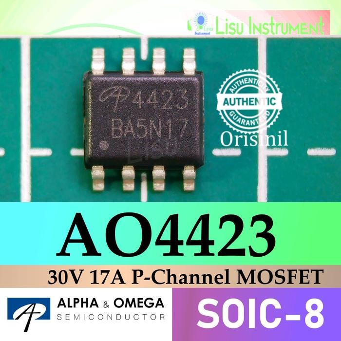 AO4423 30V 17A P-Channel MOSFET 4423 SOIC-8 Alpha & Omega ORIGINAL