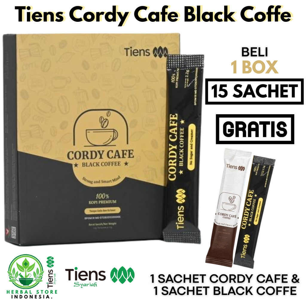

TIENS CORDY CAFE BLACK COFFE ORIGINAL SEGEL 1 BOX