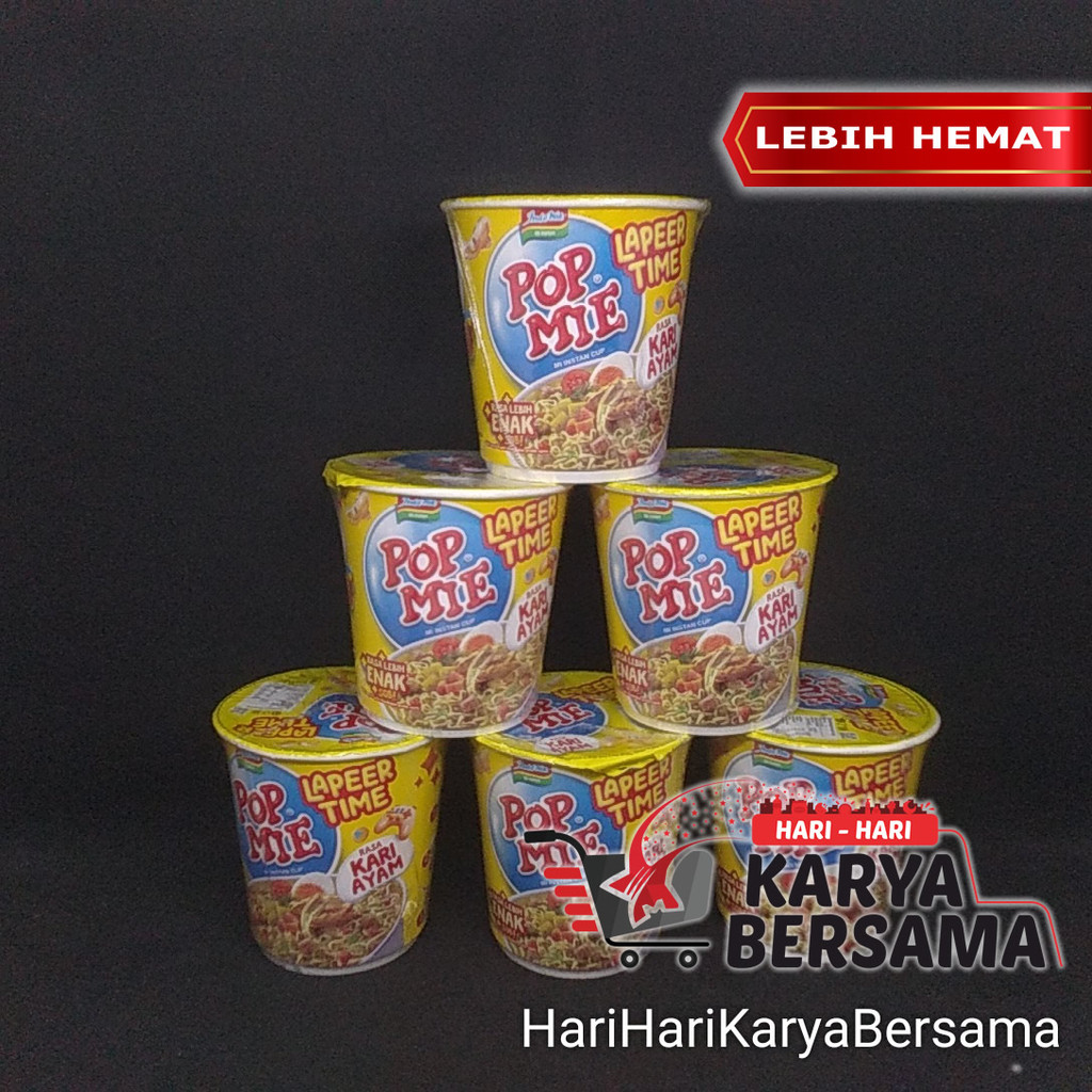 

MAKANAN MI INSTAN CUP POP MIE KARI AYAM PACK 6'S X 75GR