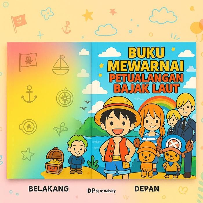 

DpinxAaTivityBuku Gambar Mewarnai [ PERTUALANGAN BAJAK LAUT ] Anak Karakter Lucu – Edukasi & Hiburan Kreatif | Buku Aktivitas Belajar Menggambar untuk PAUD TK SD - A4