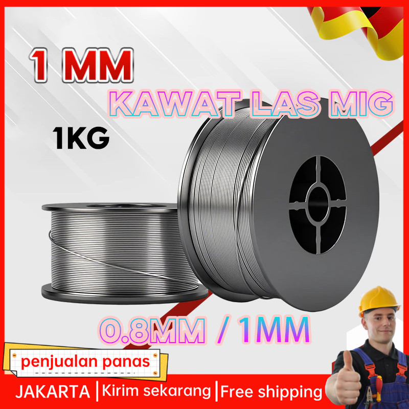 Kawat Las Mig 0.8mm/1.0mm kawat las mIG Stainless Wire diameter 1mm berat 1 kg