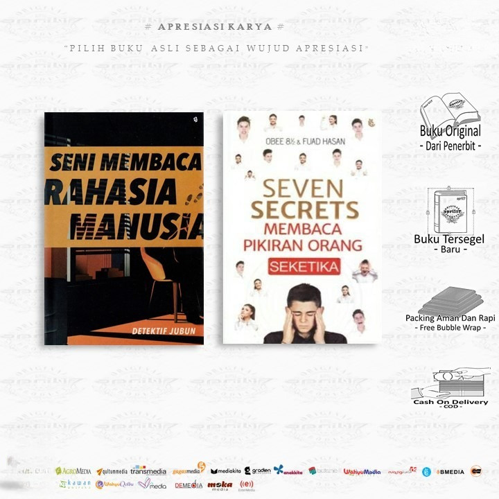 BUKU SENI MEMBACA RAHASIA MANUSIA , Penulis: Jubun / SEVEN SECRETS : MEMBACA PIKIRAN ORANG SEKETIKA 
