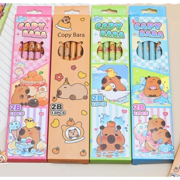 

RK PENSIL KAYU 2B CAPYBARA 1 BOX ISI 12pcs PENSIL CAPYBARA 2B LUCU UNIK 1 LUSIN