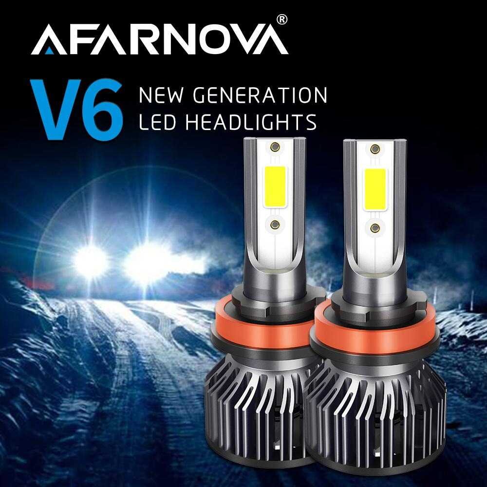 Lampu Depan Mobil Headlight LED H11 COB Cool White 12V 2 PCS - V6