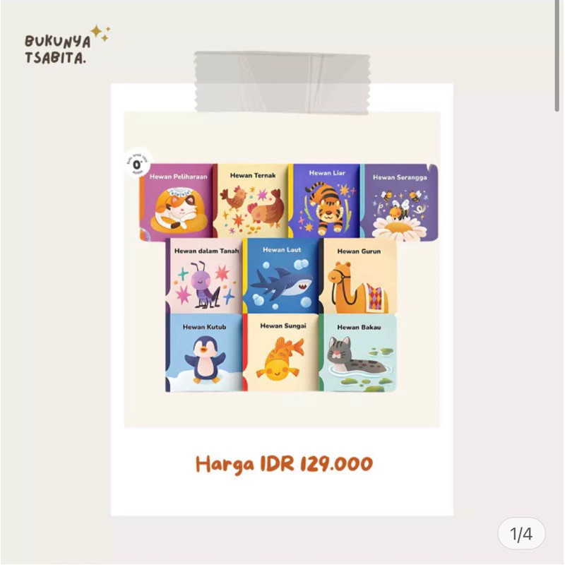 Boardbook Seri Tauhid Pertamaku "Aku Cinta Allah" Seri Allah Ciptakan Hewan Balita Boardbook Murah 1