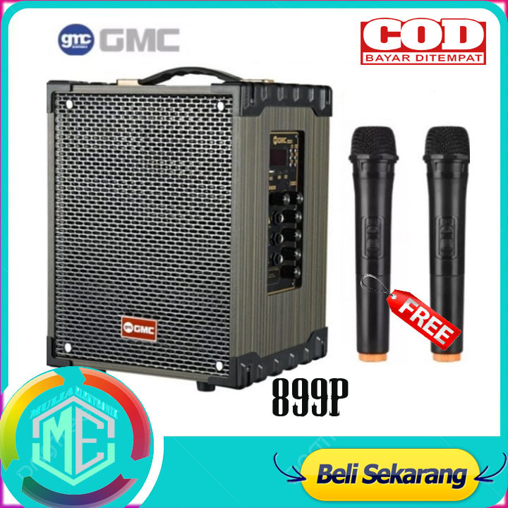 JAMIN MURAH ORI PROMO Speaker Portable Bluetooth GMC 899P 8 inch karaoke BRGARANSI RSMI MANTAP(BISA 
