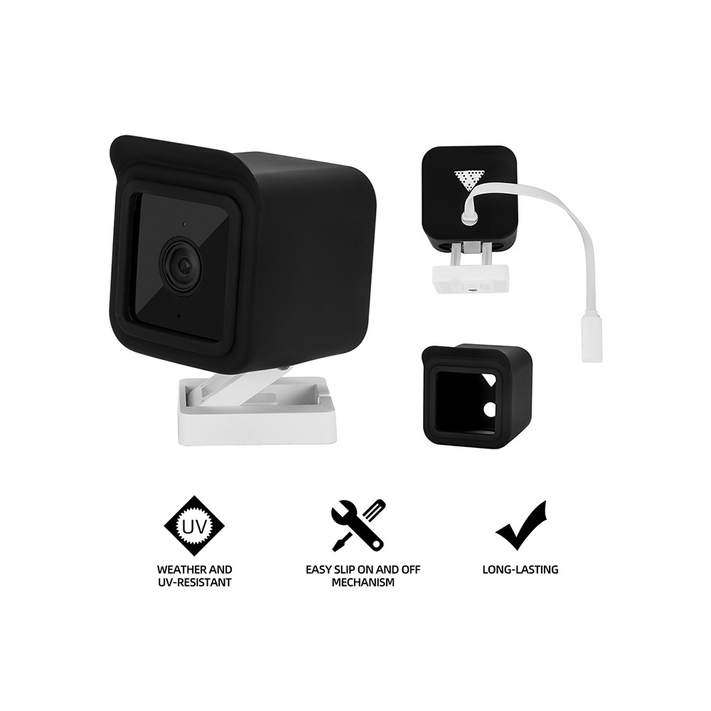 2pcs Surveillance Security Camera Skin Waterproof Silicone Case for Wyze Cam V3