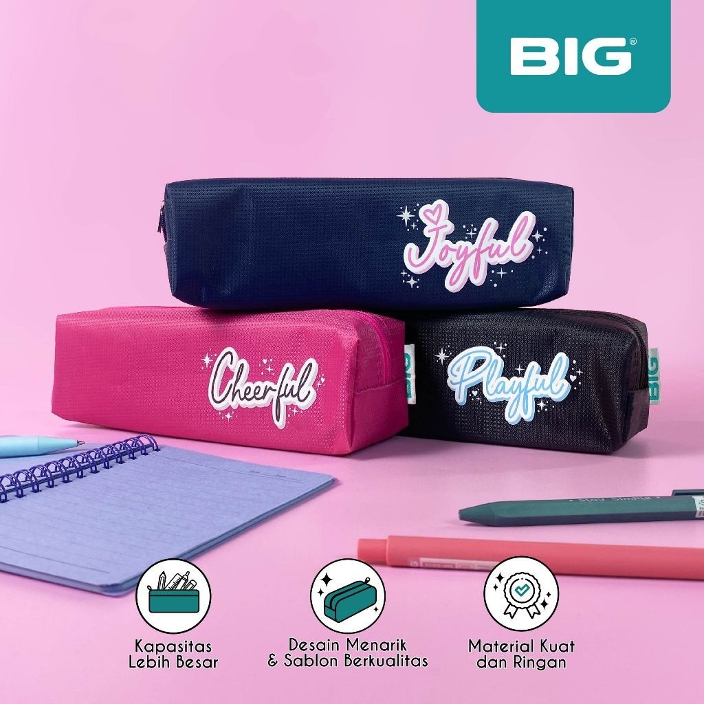 

BIG Tempat Pensil Kotak Pensil Tepak Pensil Pencil Case Model Cheerful PF-028