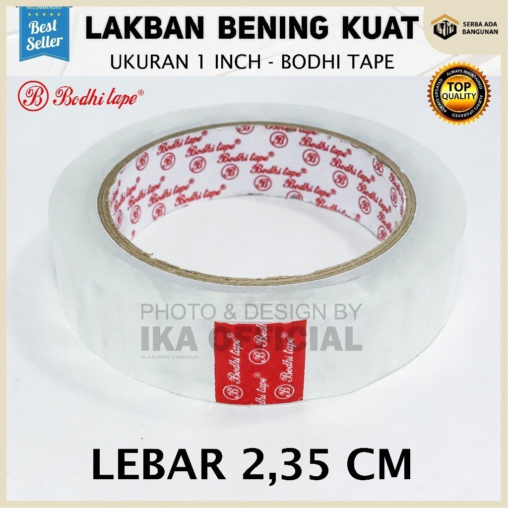 

SAB isolasi / selotip bening 24mm x 100 yard t7 Selotip Bening 1 inch 100 Yard Stationery Tape Transparant ISOLASI BENING 1" INCH 24MM X 100Y BODHI TAPE LAKBAN BENING ISOLASI BENING Isolasi Bening 1 inch 100 Yard