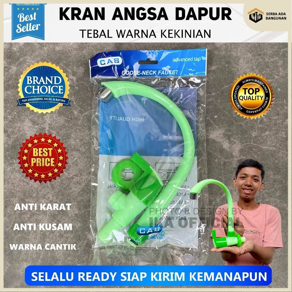 SAB Kran Angsa PVC  / Kran Wastafel Cuci Piring / Keran cuci piring pvc plastik tebal