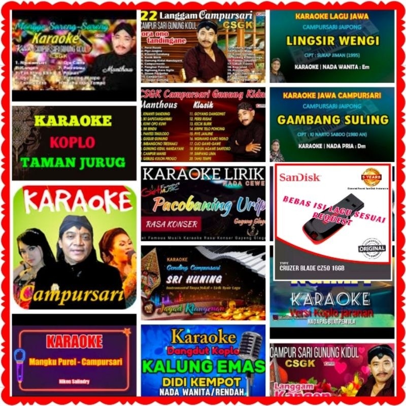 USB KARAOKE CAMPURSARI JAWA TERLARIS