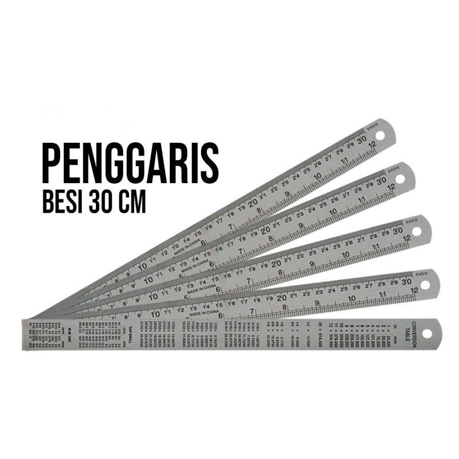Penggaris / Penggaris BESI 30cm / Penggaris Besi Exsis 30cm