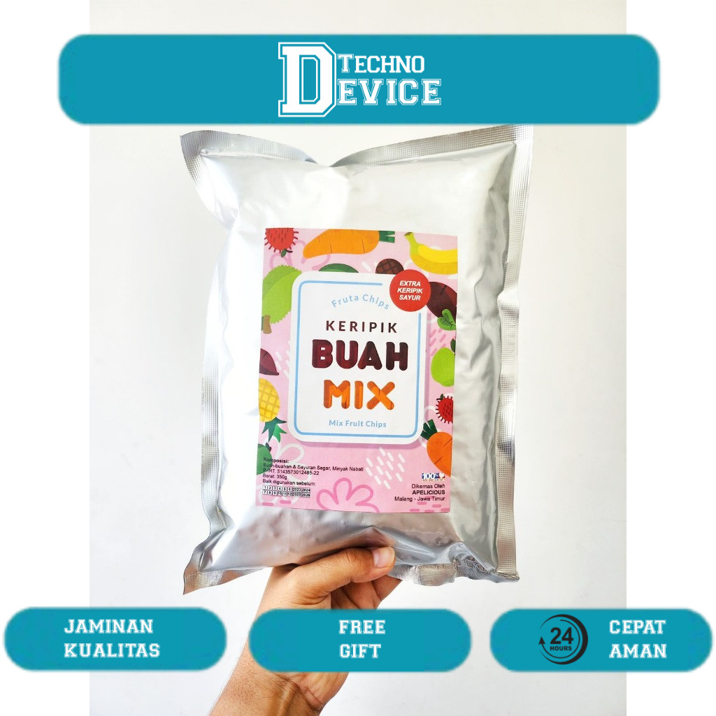 

APELICIOUS KERIPIK BUAH MIX 250g (MIX 6 BUAH) / KERIPIK BUAH SAYUR MIX 350g Fruta Apelicious