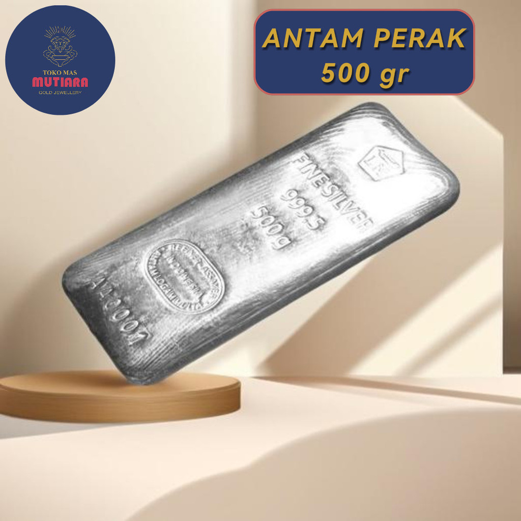 [MUTIARA] LM PERAK ANTAM 500GR | LOGAM MULIA SILVER 99.95% MURNI