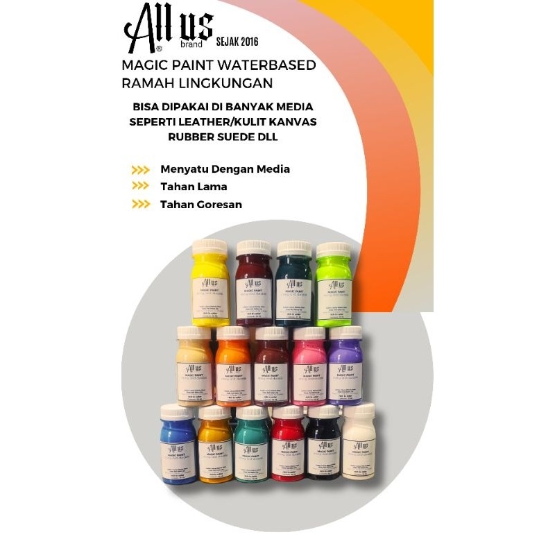 

[MSS] REPAINT CAT SEPATU TAS Leather dan Pabric Paint Acrylic 50 ML Cat Kanvas Cat Kain Cat Kulit Cat Sol Sepatu Cat Lukis Jaket akrilik Not Angelus - Allus