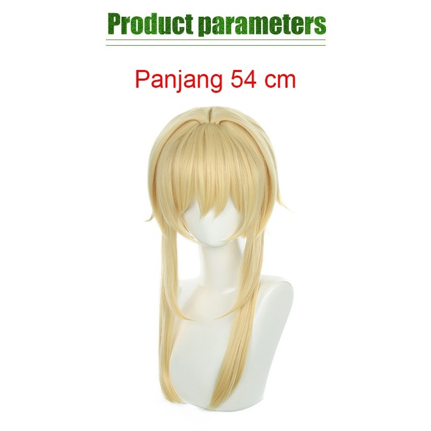 Wig Cosplay Anime Game Aether Cosplay Genshin Impact : Thoma - Rambut Palsu
