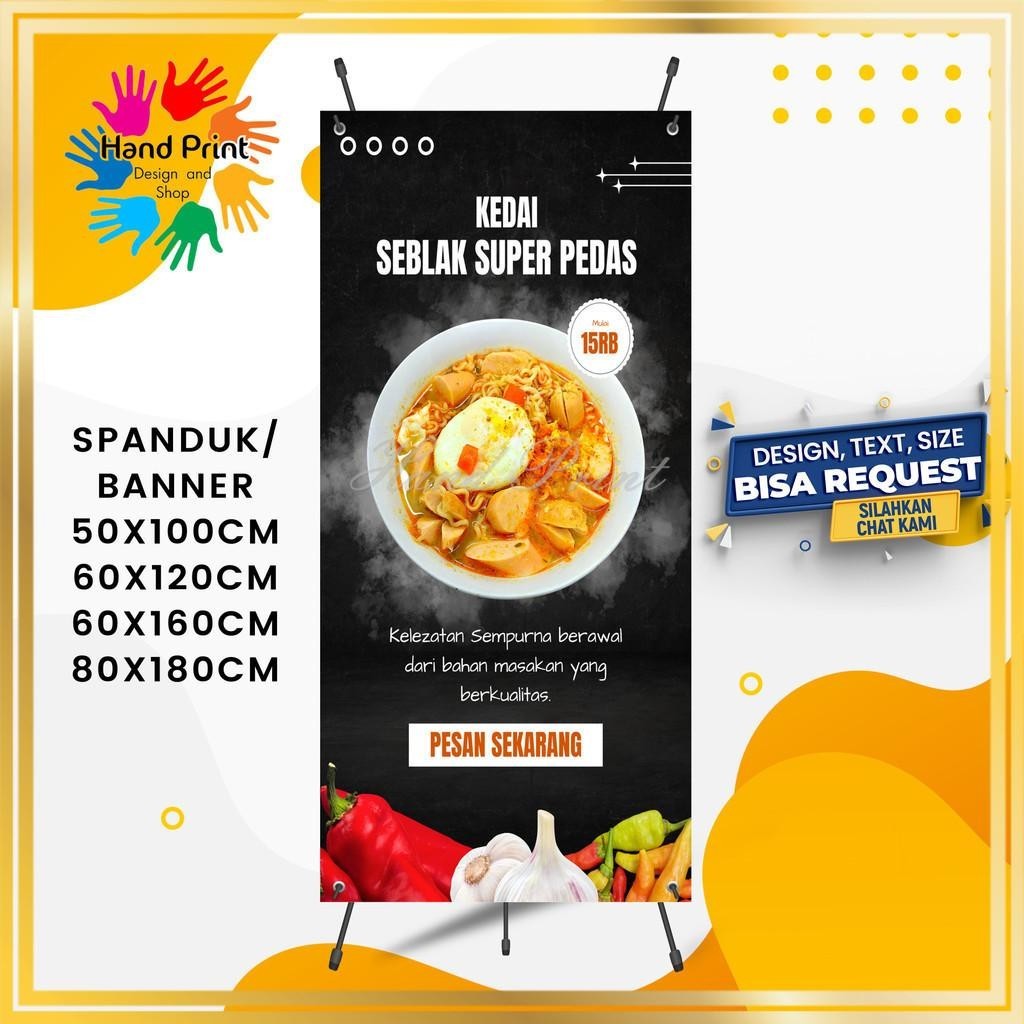 Spanduk Banner Seblak Pedas Seblak Kuah Makanan Jajanan Seafood