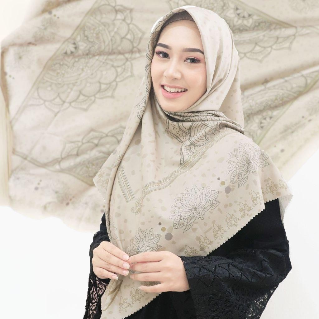 WNJ SCARVES KOLIBRI 2022 | Scarf jilbab segiempat motif jumbo premium elegant mewah
