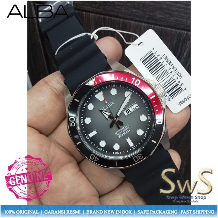 ALBA Jam Tangan Pria AL4539 Automatic Stainless Steel Silver Watch