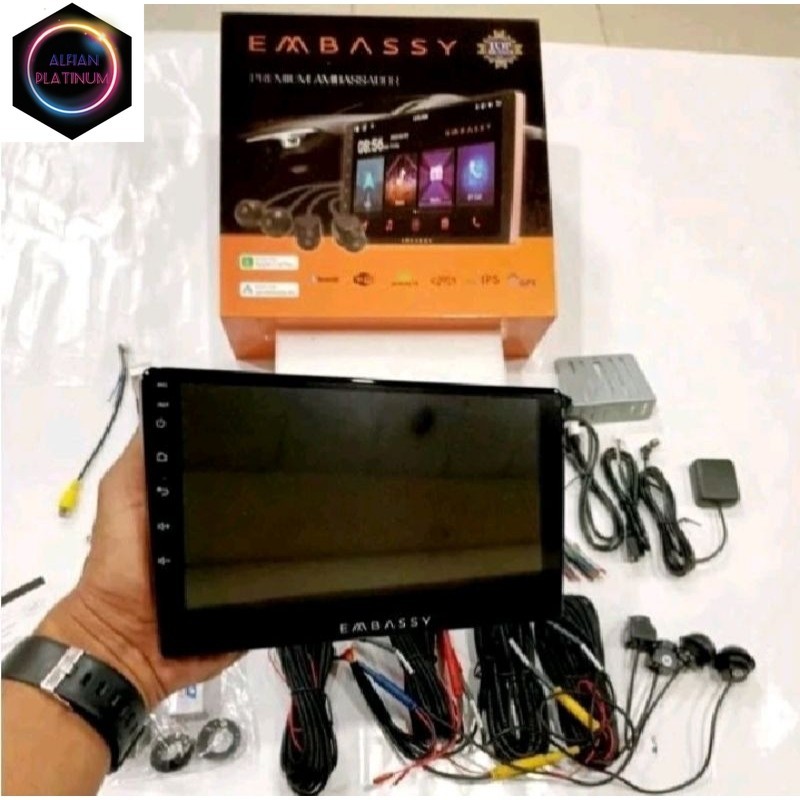 Head unit android 9inch EMBASSY ram 4/64gb free kamera 360°