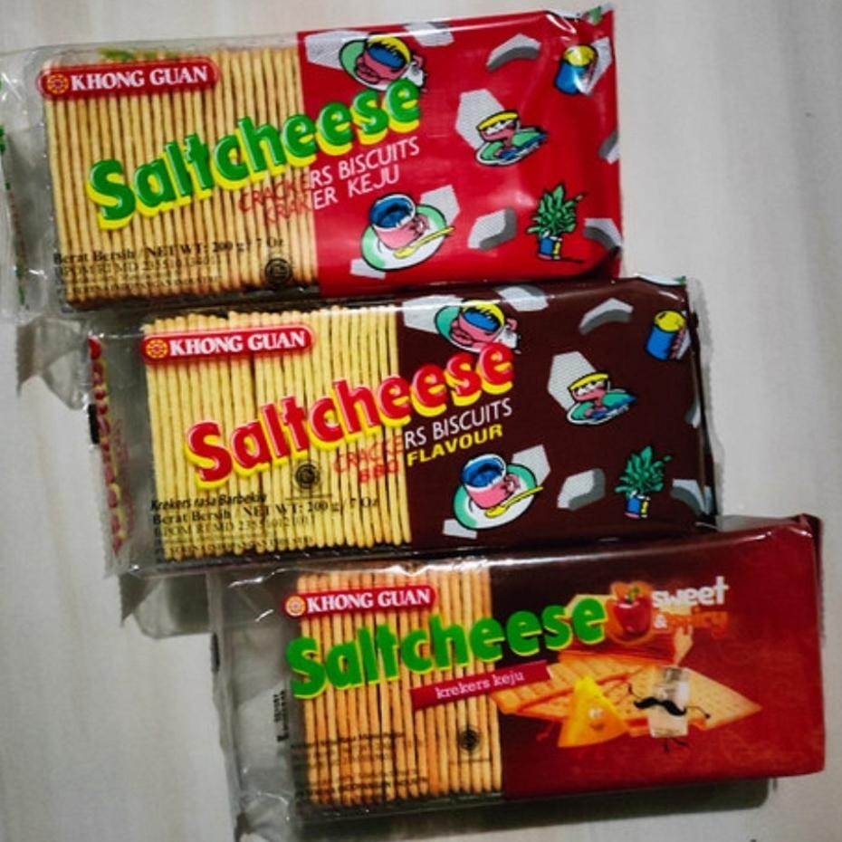 

K MURAH - Biskuit KHONG GUAN SALTCHEESE CRACKERS 200 gr Snack Kraker Keju Semua Rasa