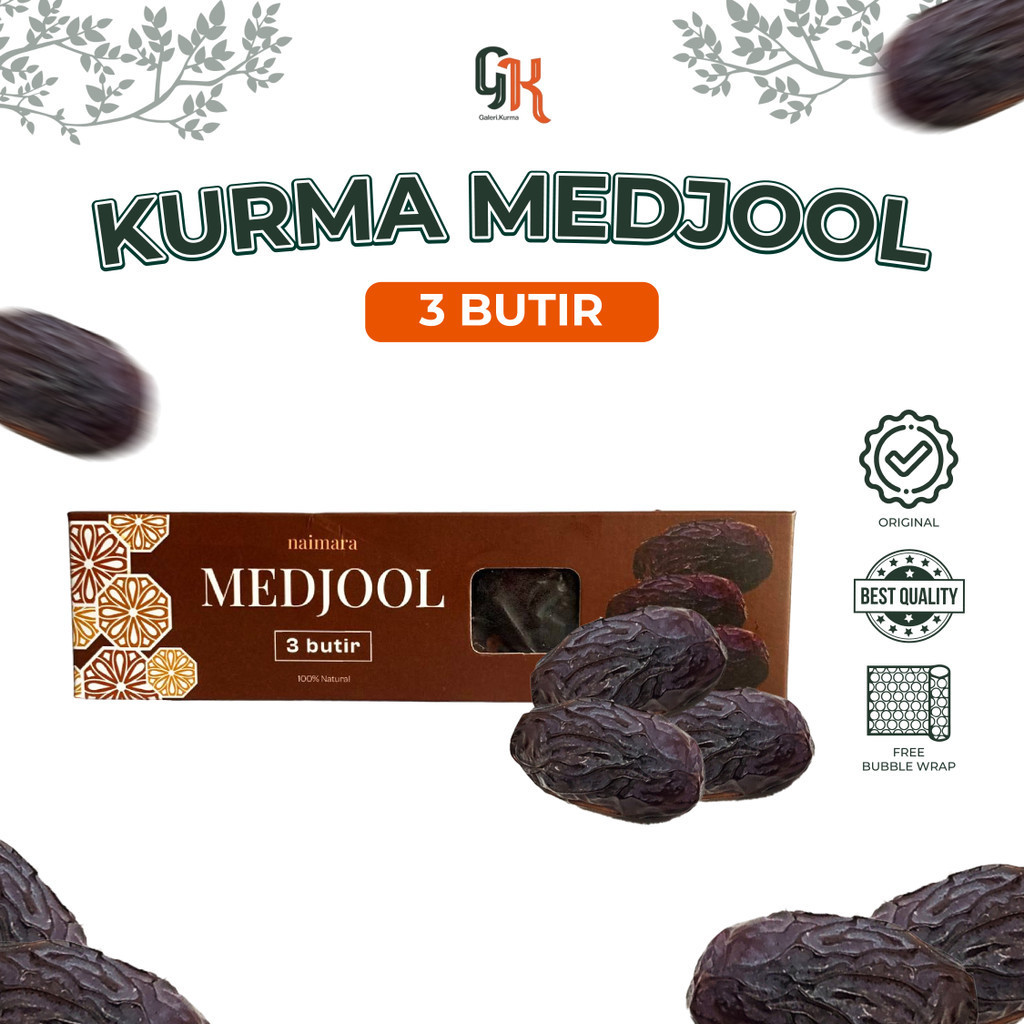 

KURMA MEDJOOL PREMIUM KEMASAN 3 BUTIR OLEH OLEH HAJI UMROH