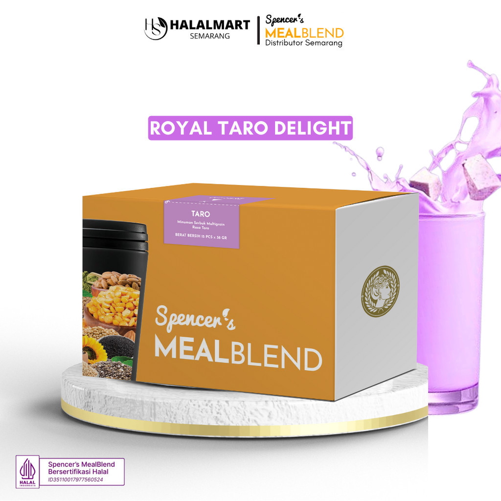 

Spencer's MealBlend Royal Taro Delight Box isi 15 Sachet Meal Replacement Multigrain