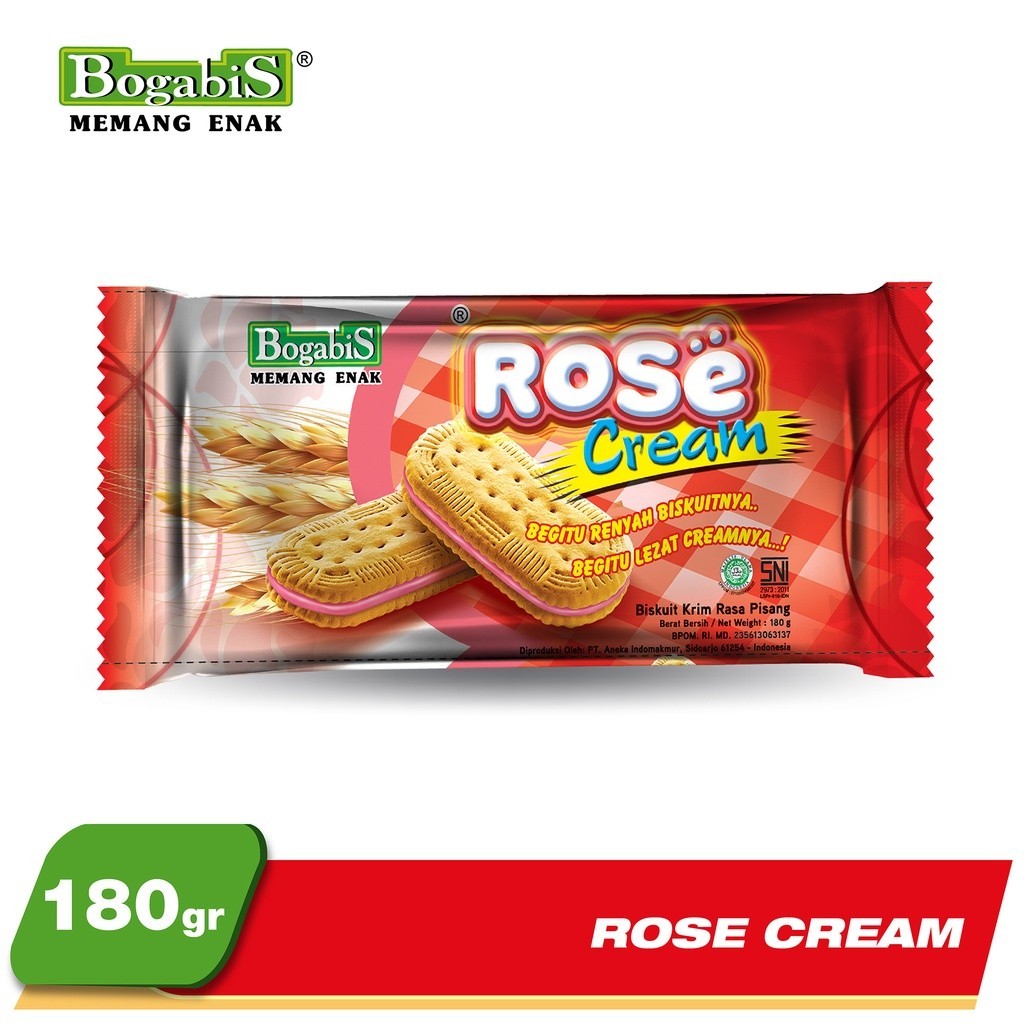 

Bogabis Rose Cream 180 gr / Biskuit Bogabis Rose dengan Krim 180g