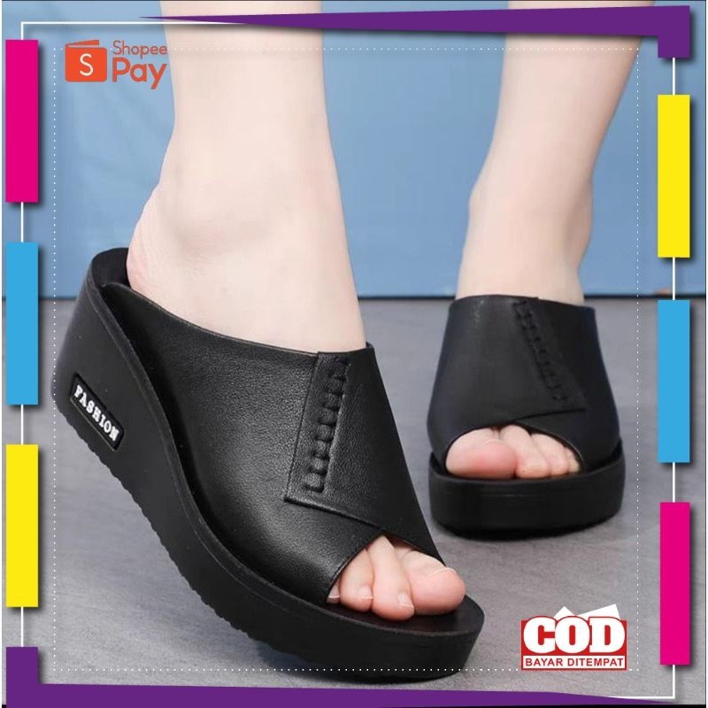 [PREMIUM ORIGINAL] Sandal Wedges Calbi Terbaru Model Kekinian Korean Style